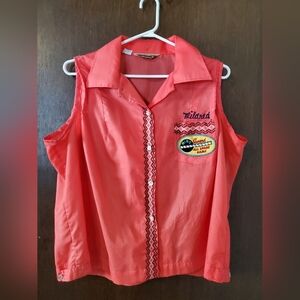 Vintage Detroit bowling shirt, size large